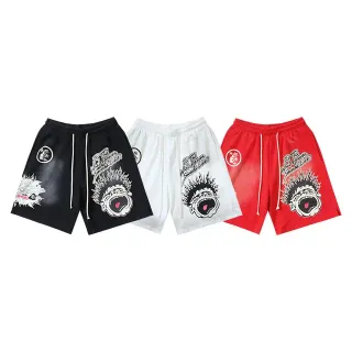 Graphic-Print Drawstring-Waist Oversized Shorts