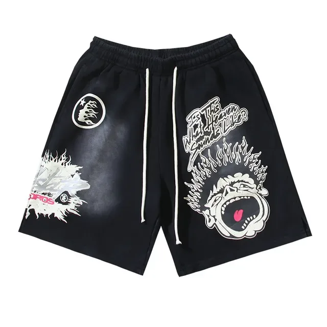 Shorts Oversize con Cordón e Impresión Gráfica 2