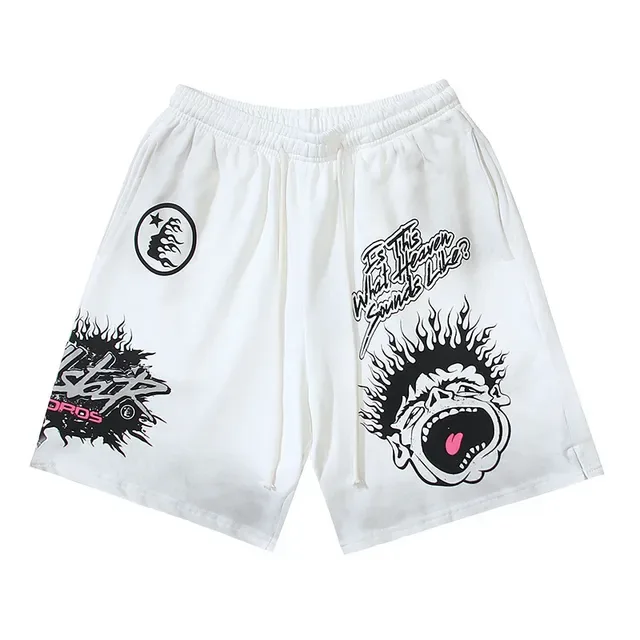 Shorts Oversize con Cordón e Impresión Gráfica 4