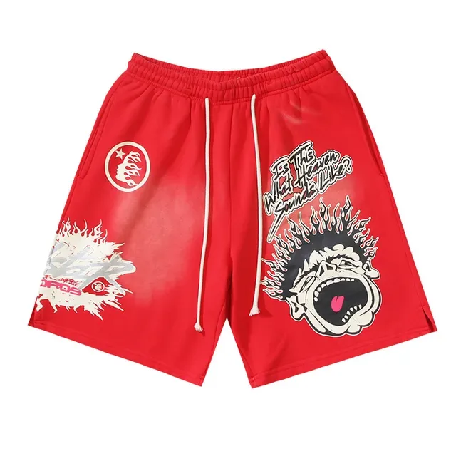 Shorts Oversize con Cordón e Impresión Gráfica 6