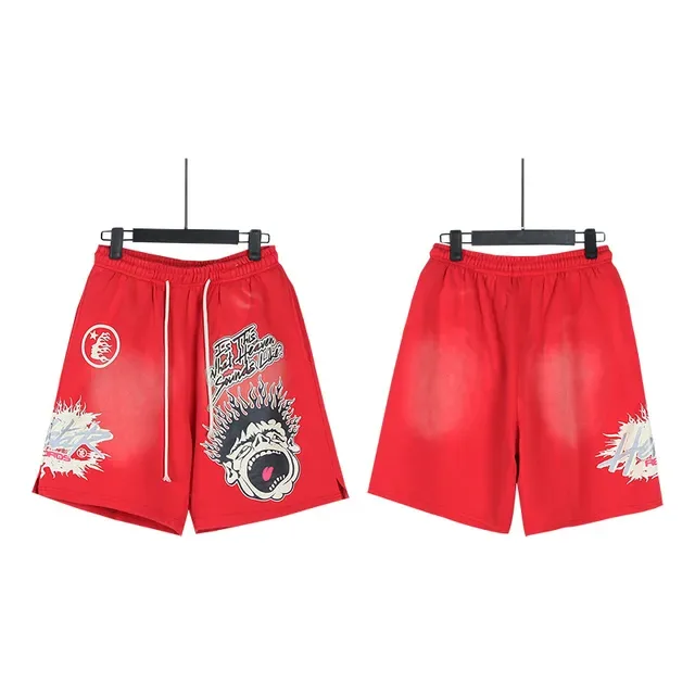 Shorts Oversize con Cordón e Impresión Gráfica 9