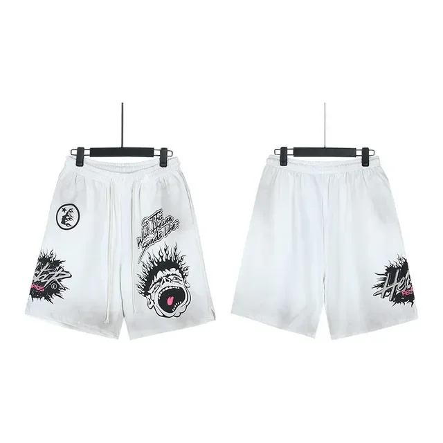 Shorts Oversize con Cordón e Impresión Gráfica 10