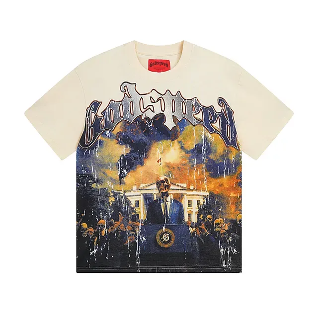 Camiseta oversized de gola redonda e manga curta com estampa gráfica 2