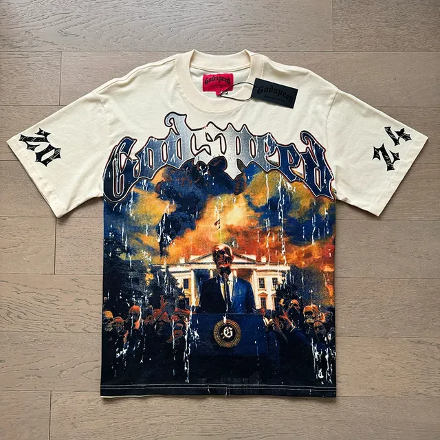 Camiseta oversized de gola redonda e manga curta com estampa gráfica 8