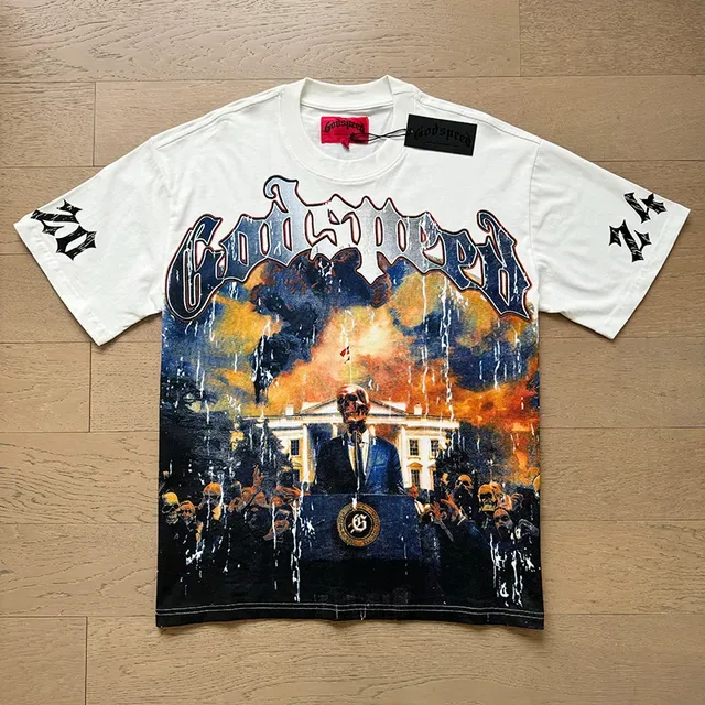 Camiseta oversized de gola redonda e manga curta com estampa gráfica 12