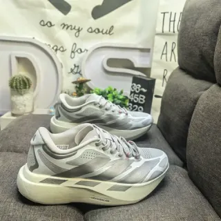 Gray and Silver Layered Overlay Low-Top Lifestyle Sneakers