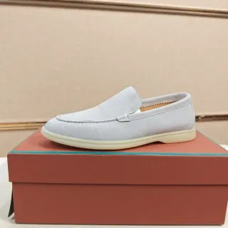 Loafer Penny de Camurça Cinza Bege