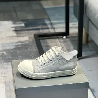 Gray Hair-On-Hide Upper Off-White Platform Low-Top Sneaker