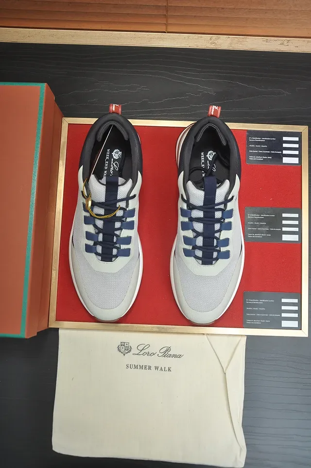Gray Navy Mesh-and-Synthetic Upper Sculpted White Midsole Sneakers 5