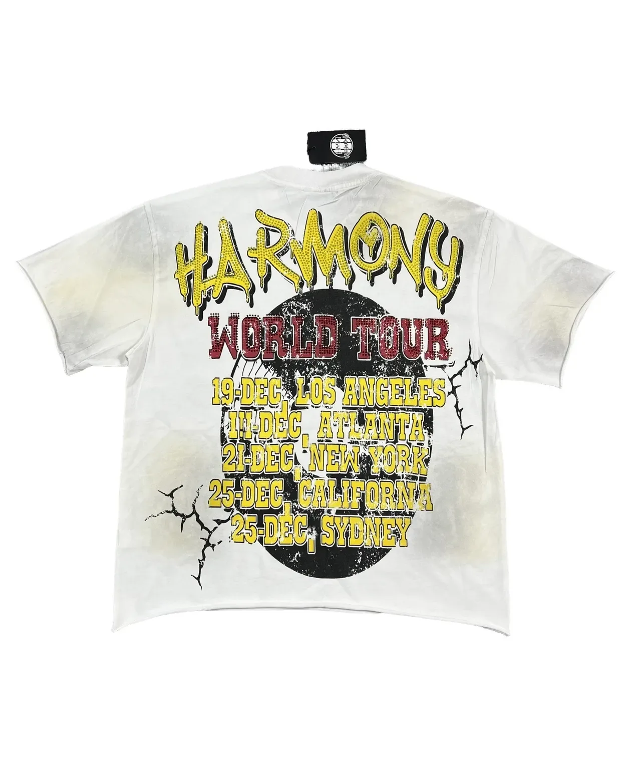 Camiseta Harmony World Tour com estampa gráfica e lavagem desgastada 6