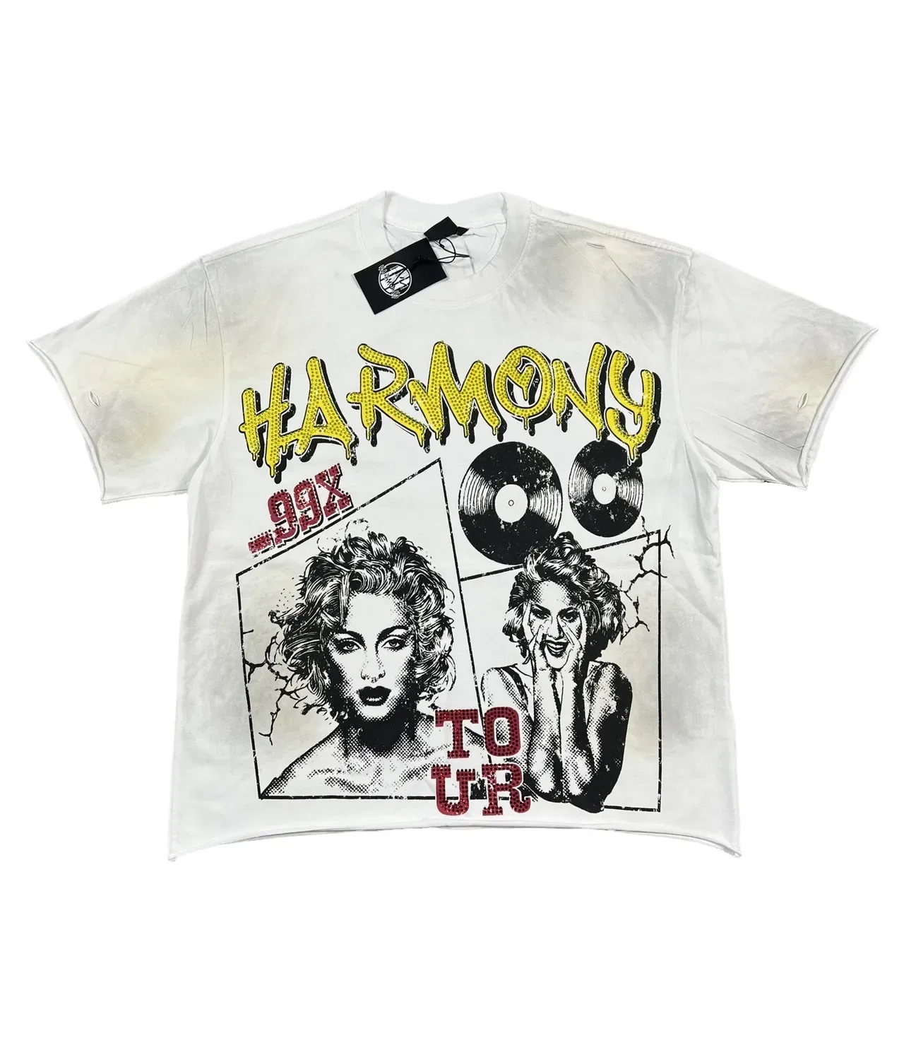 Camiseta Harmony World Tour com estampa gráfica e lavagem desgastada 7