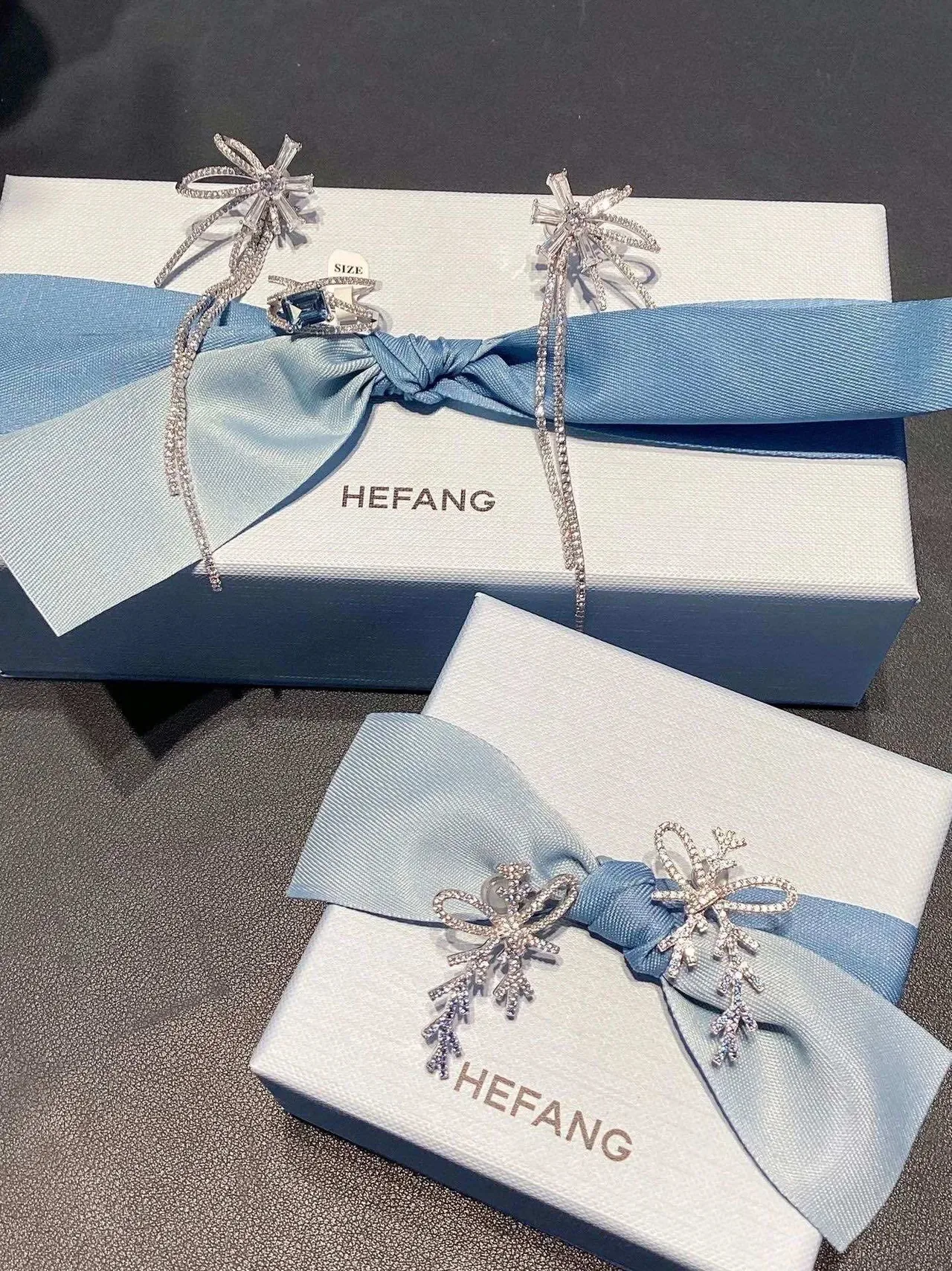 HEFANG Starburst Crystal Tassel Earrings 6