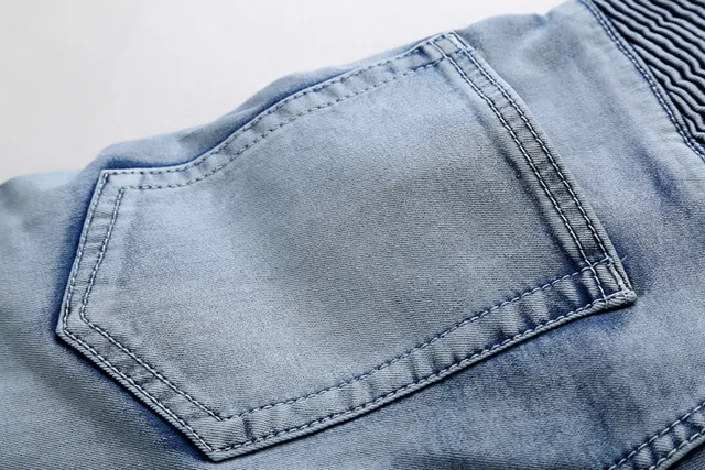 lavage clair distressed Moto-Panel jeans 15