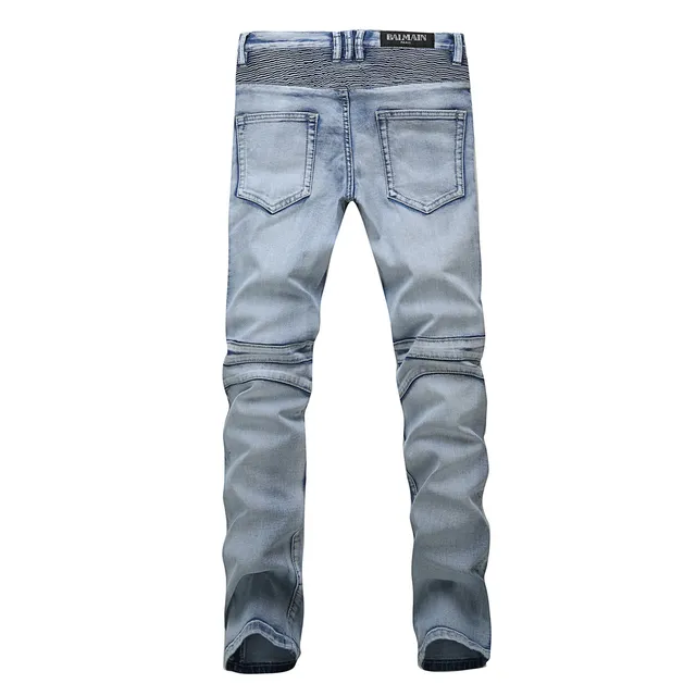 lavage clair distressed Moto-Panel jeans 19