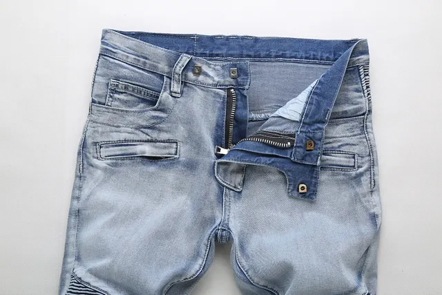 lavage clair distressed Moto-Panel jeans 22