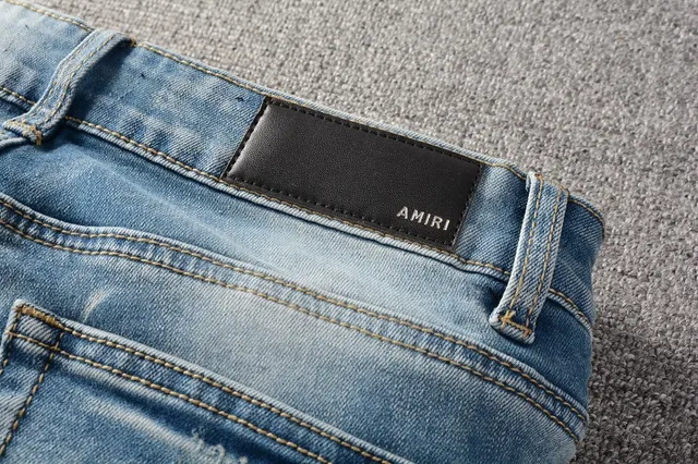 Light-Wash Distressed Slim-Fit Embroidered Patch Jeans 4