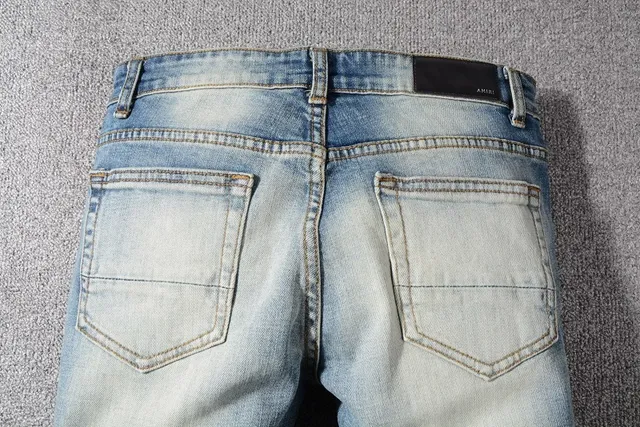 浅洗 distressed snake 刺绣 slim-fit 牛仔裤 11