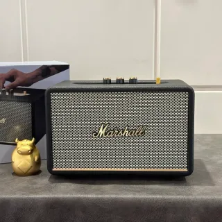Marshall Black Gold Rectangular Textured Casing Portable Speaker