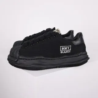 MMY Blakey Black White Canvas Upper Rubber Toe Cap Sneakers