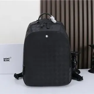 Montblanc Meisterstück Black Embossed Basketweave Casual Backpack