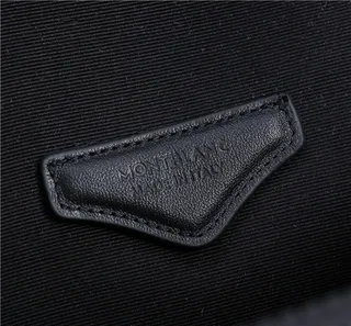 Montblanc Meisterstück কালো এমবসড বাস্কেটভিভ ক্যাজুয়াল ব্যাকপ্যাক 3