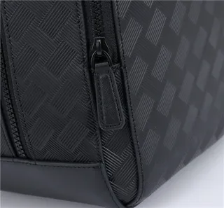 Montblanc Meisterstück কালো এমবসড বাস্কেটভিভ ক্যাজুয়াল ব্যাকপ্যাক 5