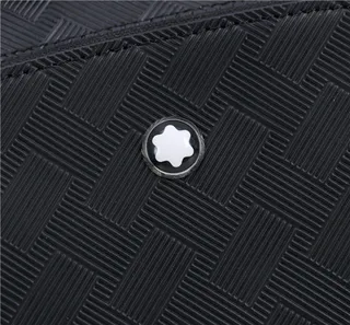 Montblanc Meisterstück কালো এমবসড বাস্কেটভিভ ক্যাজুয়াল ব্যাকপ্যাক 9