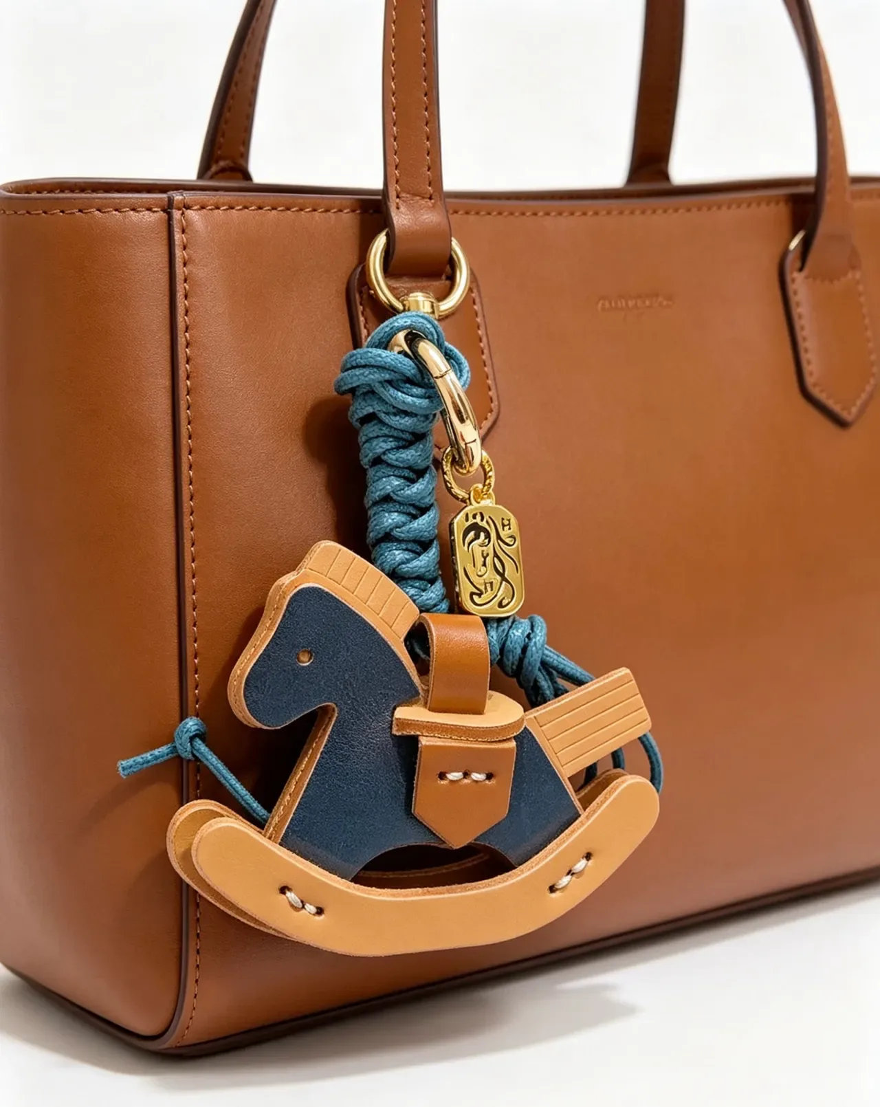手袋 Navy Beige Smooth Leather Slouchy Silhouette 8