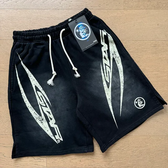 Navy White Elastic Waistband Drawstring Closure Shorts 8