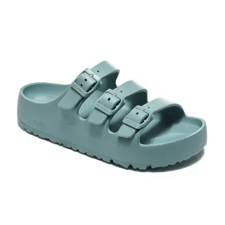 Papillio Three-Strap Buckle Sandal Seafoam Green Casual Sandals