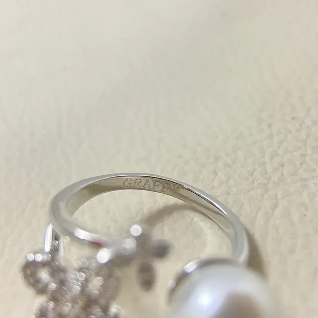 Pearl and Pavé Butterfly Motif Open-Band Rings 4