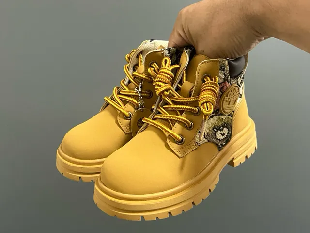 Pink Beige Chunky Lug Sole Work Boot 6