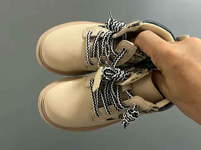 Pink Beige Chunky Lug Sole Work Boot 14
