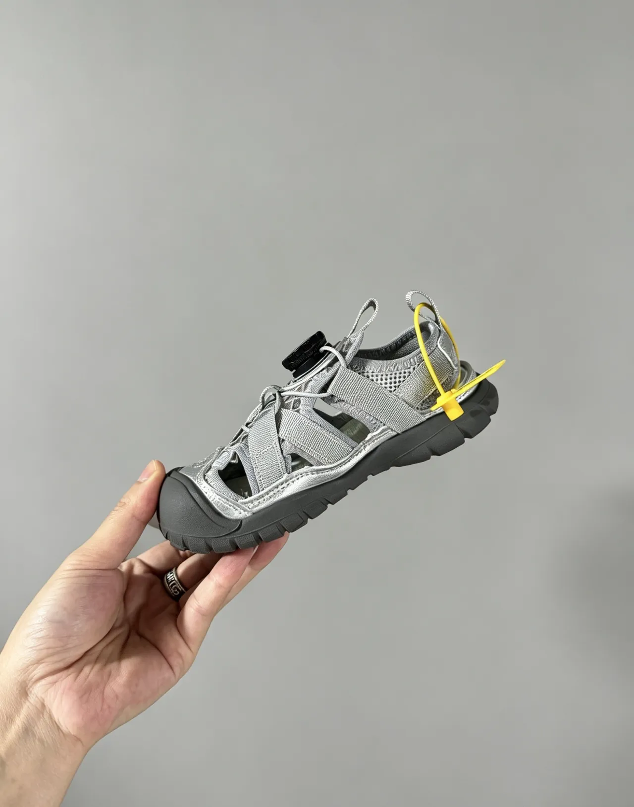 Pink Yellow Multi-Strap Adjustable Dial Closure Casual Sandals 8