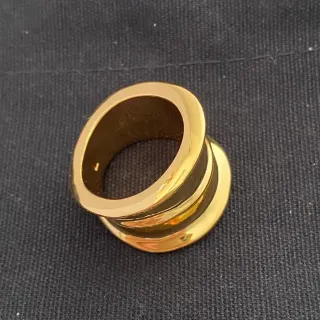 抛光金色极简叠戴戒指