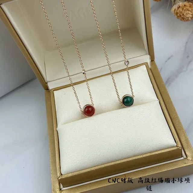 লাল সোনার চেইন ক্যাবোচন পাথরের হার 2