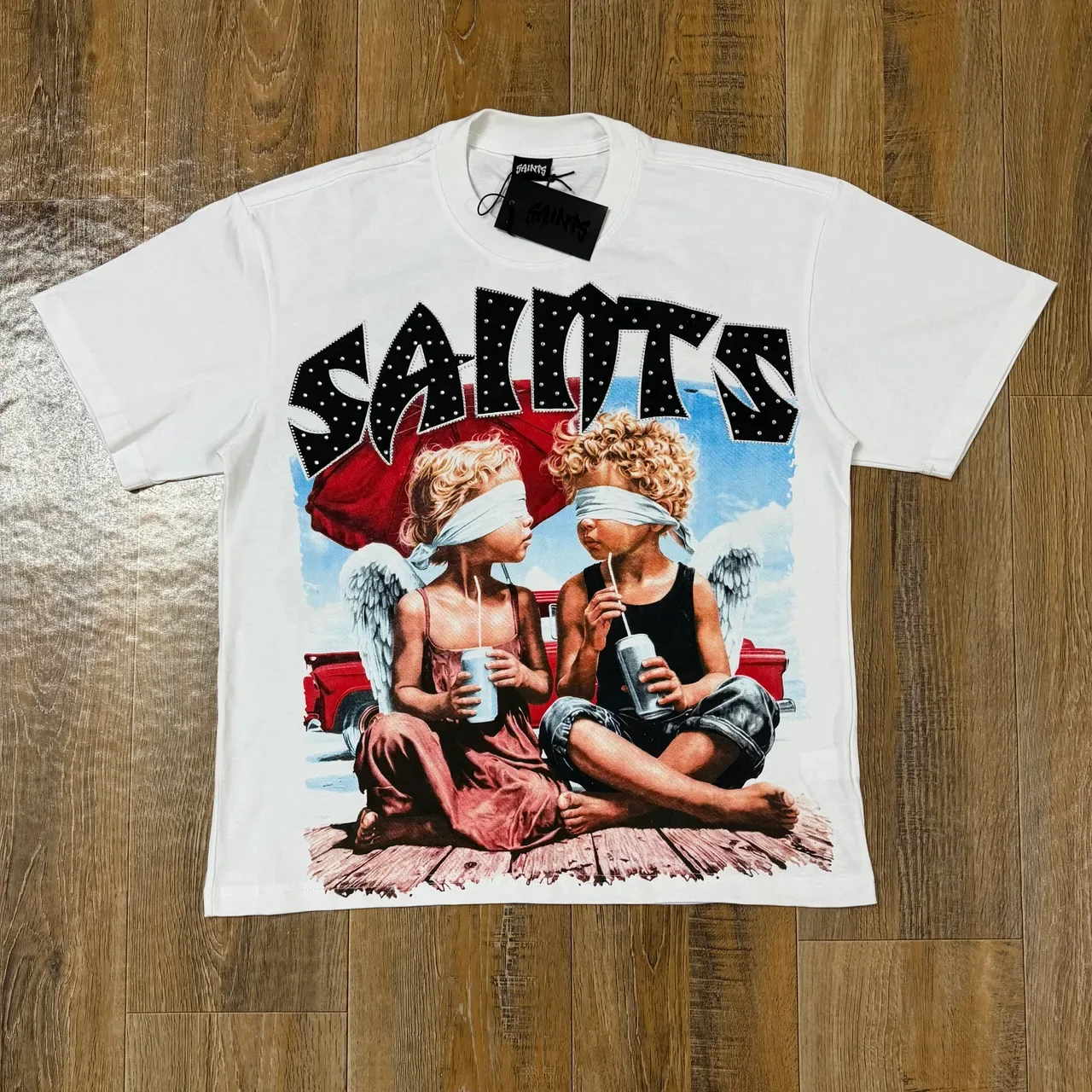 SAINTS Life Goes On Graphic Print Oversized T-Shirt 3