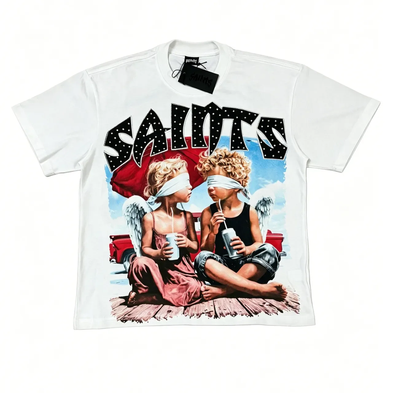 SAINTS Life Goes On Graphic Print Oversized T-Shirt 6