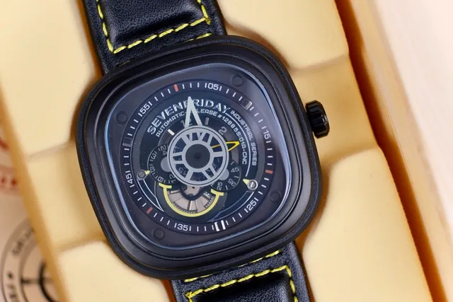 SevenFriday Industrial Series Black and Yellow Mechanical Watch 2