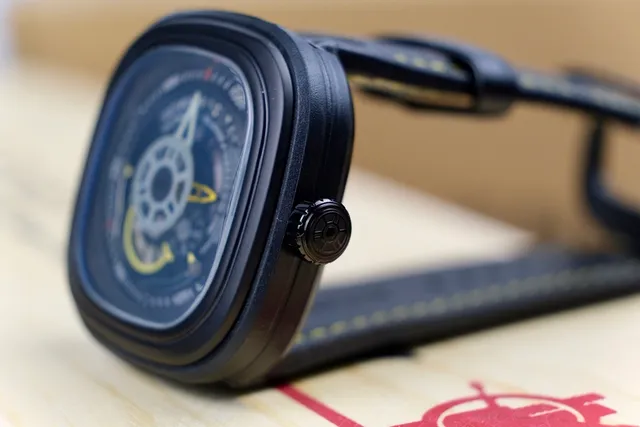 SevenFriday Industrial Series Black and Yellow Mechanical Watch 4