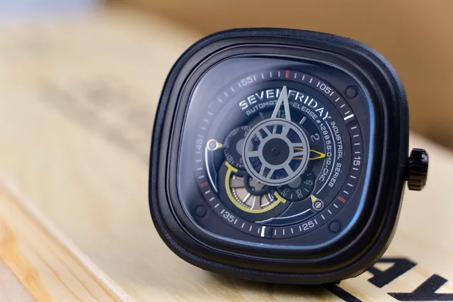 SevenFriday Industrial Series Black and Yellow Mechanical Watch 5