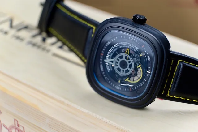 SevenFriday Industrial Series Black and Yellow Mechanical Watch 7