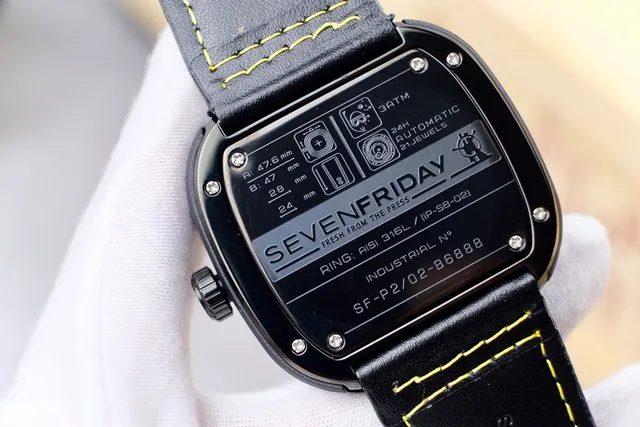 SevenFriday Industrial Series Black and Yellow Mechanical Watch 8