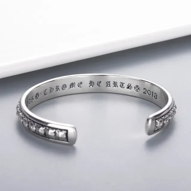 Silver Engraved Starburst Open Cuff Bracelet 6
