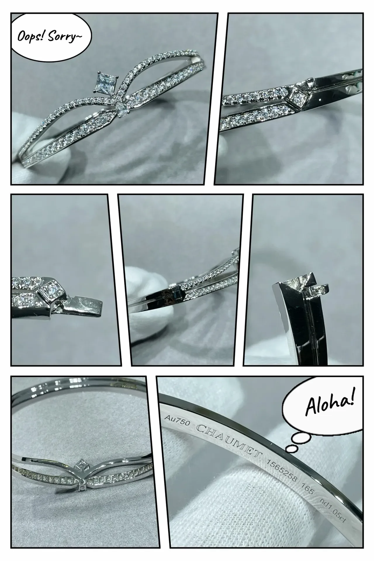Silver Pavé-Set Dual-Band Bracelet 2
