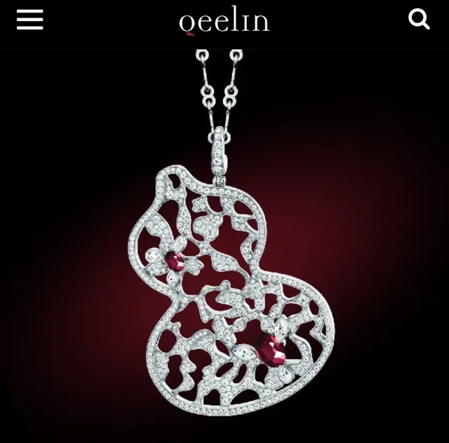 Collier en argent avec filigrane rouge en forme de cœur pendentif pavé-set avec pierres transparentes 9