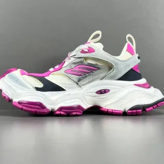 Skechers White Pink Silhouette Multi-Layered Midsole Chunky Sneakers