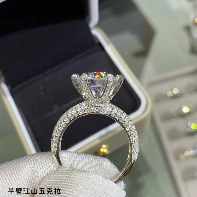 Solitaire Six-Prong Round Brilliant-Cut Ring 3