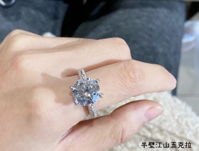 Solitaire Six-Prong Round Brilliant-Cut Ring 8