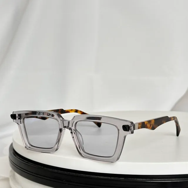 Speckled Black Acetate Geometric Rectangular Optical Glasses 6